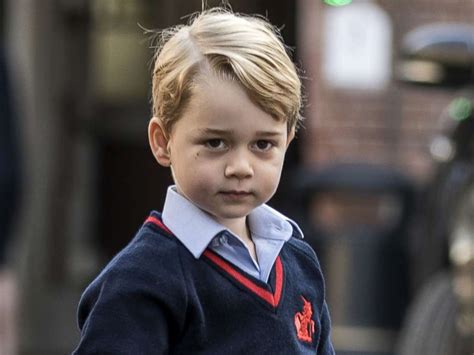 Prince George heads to 1st day of primary school hand in hand with ...