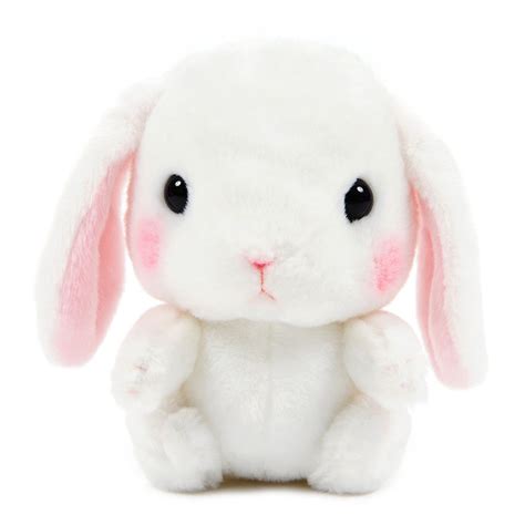 Amuse Bunny Plushie Cute Stuffed Animal Toy White 6 Inches