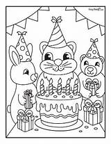 Coloring Pages Birthday Party sketch template