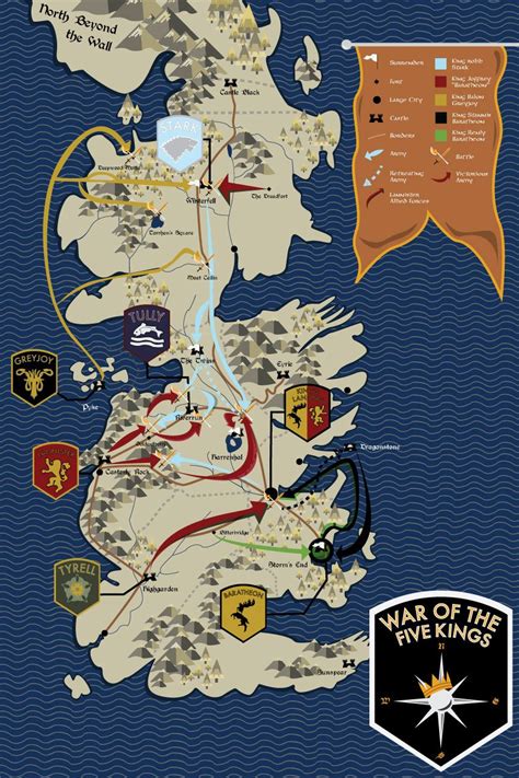 Game Of Thrones: War of the Five Kings map | Fogo e gelo, As crônicas ...