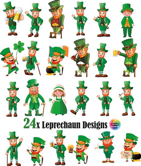 24x Leprechaun SVG kabouter beeldje png kabouter kabouter - Etsy Nederland