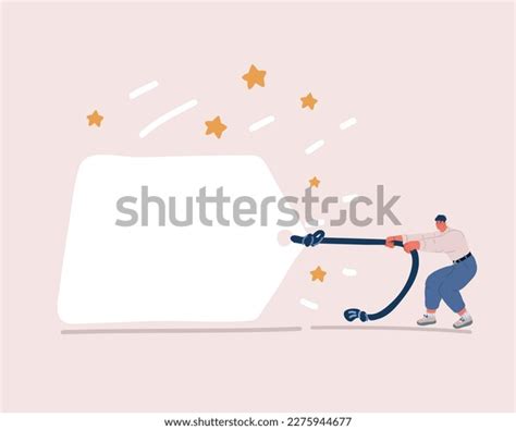 Cartoon Vector Illustration Man Pull Big Stock Vector (Royalty Free ...