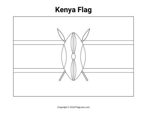 Free printable Kenya flag coloring page. Download it at https ...