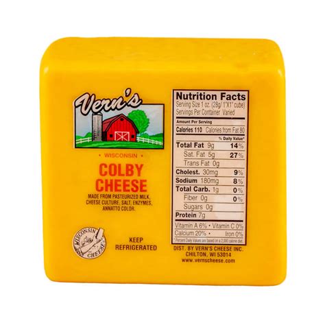 Buy Wisconsin Colby Cheese Online | Vern's Cheese