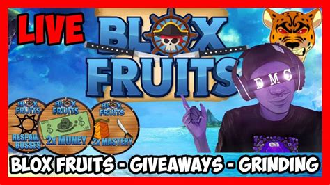 🔴LIVE NOW🔴ROBLOX BLOX FRUITS GRINDING + GIVING AWAY FRUITS + RACE ...