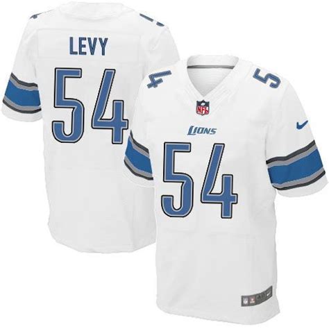 Men Nike Detroit Lions #54 DeAndre Levy Elite White NFL Jersey Sale ...