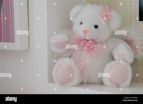 pink and White teddy bear Stock Photo - Alamy