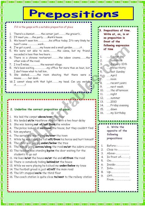 prepositions - ESL worksheet by patties