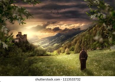 Fantasy Landscape Digital Art Stock Illustration 1113533732 | Shutterstock