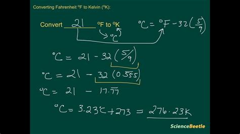 Converting Fahrenheit to Kelvin - YouTube