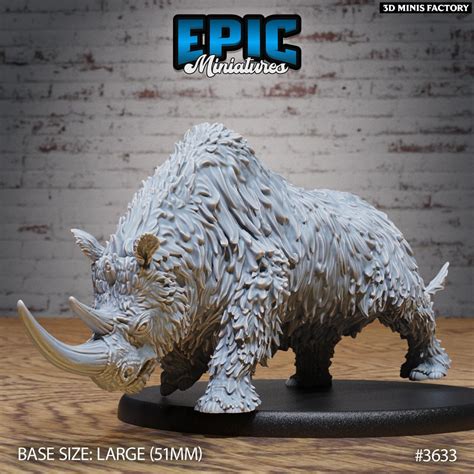 Woolly Rhino from Epic Miniatures | Ice Age Madness | Monstrous Cavalry