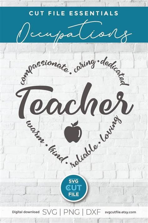 Teacher Appreciation Svg Teacher Word Art School Svg - Etsy | Teacher appreciation week, Teacher ...