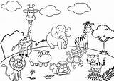 Cute Zoo Animals Coloring sketch template