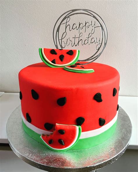 Watermelon cake | Watermelon cake, Watermelon cake birthday, Summer ...