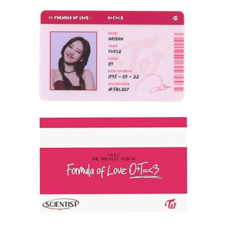 Twice Nayeon Id photocard | Photocard, Nayeon, Photo cards