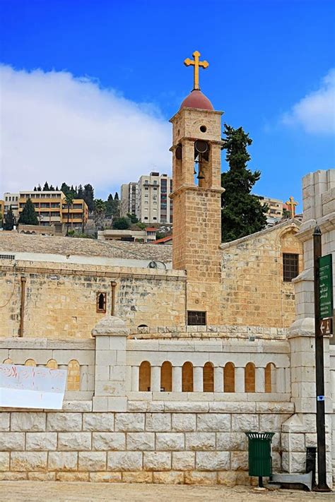 St Gabriels Greek Orthodox Church of the Annunciation, Nazareth Stock Image - Image of middle ...