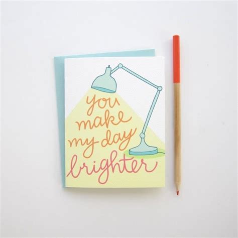 You Make My Day Brighter A2 greeting card by PerroPaperCo on Etsy