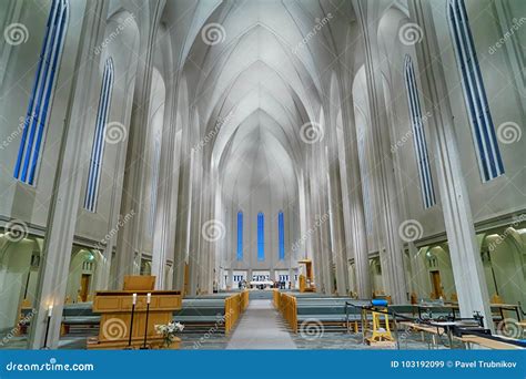 REYKJAVIK,ICELAND/NOVEMBER 01,2017: Interior of Hallgrimskirkja Editorial Stock Image - Image of ...