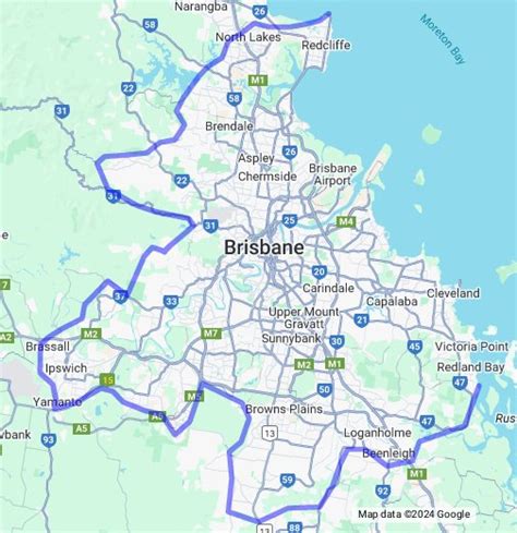 map of Greater Brisbane - Google My Maps