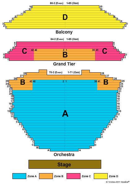 Gammage Memorial Auditorium Seating Chart