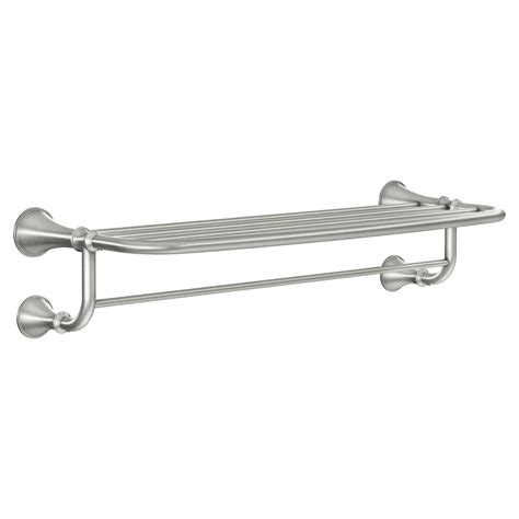 Shop Moen Decorative Spot Resist Brushed Nickel Metal Bathroom Shelf at ...