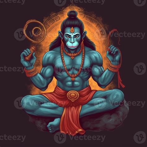 God Hanuman in meditation images 23141256 Stock Photo at Vecteezy