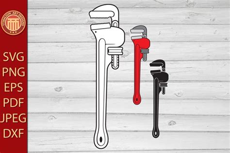 Plumber Pipe Wrench - eps, svg, pdf, png files