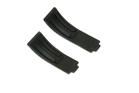 21mm Black Rubber Watch Strap Band For Rolex Oysterflex 350501 E-E - Watch Bands