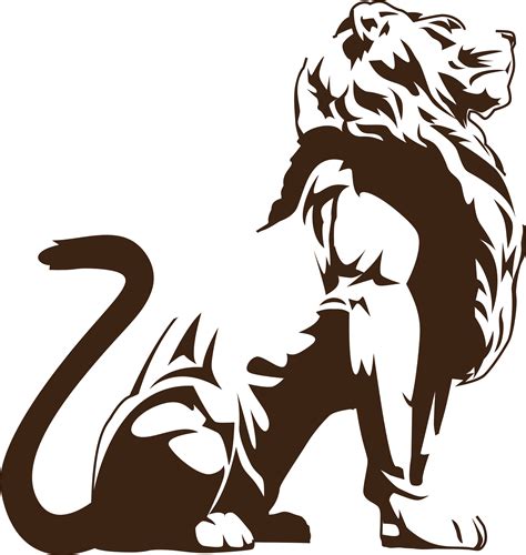 Download HD Jpg Library Stylistic Lion Big Image Png - Lion Silhouette Transparent PNG Image ...