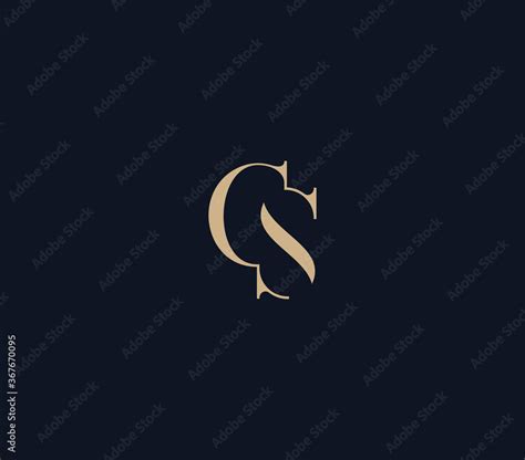 luxury letter CS logo design template Stock Vector | Adobe Stock