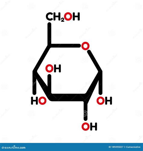 Molecular Structure of Glucose. Structural Chemical Formula Stock Vector - Illustration of ...