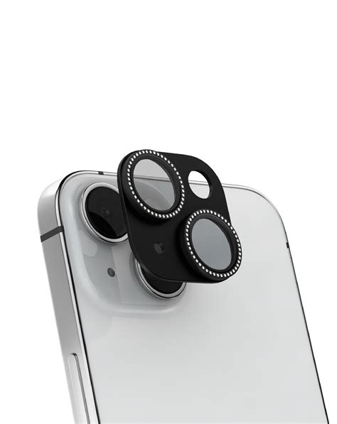 Camera Lens Protector 3D iPhone 15 Plus Silver Sparkle | IDEAL OF SWEDEN