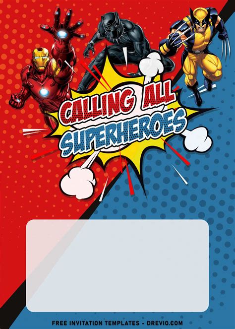 Superhero Birthday Card Template - Theboogaloo.org