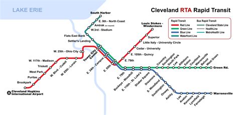 Cleveland RTA Rapid Transit - Map, lines, stations and tickets