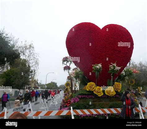 Pasadena, California, USA 3rd January 2023 Heart on Rose Parade Float ...