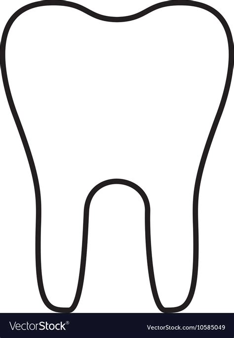 Teeth icon outline Royalty Free Vector Image - VectorStock