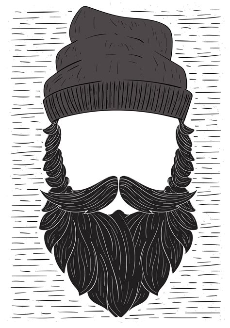 Hand Drawn Vector Beard Illustration 174825 Vector Art at Vecteezy