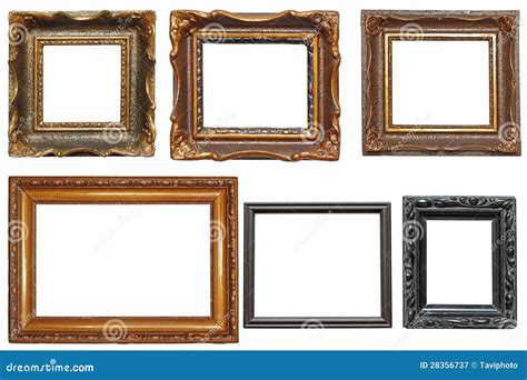 Collection of Very Old Painting Frames Stock Image - Image of frame, gallery: 28356737