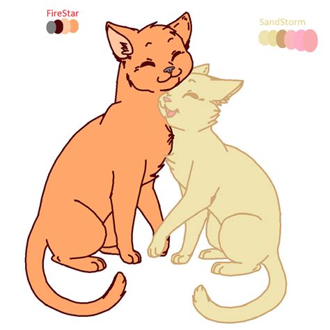 Warrior Cats Couple FireStar and SandStorm by 1RIP1Social1Life1 on DeviantArt