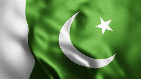 National Flag of Pakistan - Pakistani Flag Loop Animation - Realistic ...