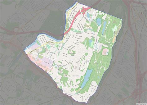 Map of Woodland Park borough, New Jersey - Thong Thai Real