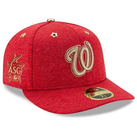 New Era Washington Nationals Heathered Red 2017 MLB All-Star Game Side Patch Low Profile 59FIFTY ...