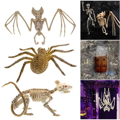 HALLOWEEN ANIMAL SKELETON Bone Prop Party Creepy Spider Bat Mouses Decoration $8.51 - PicClick