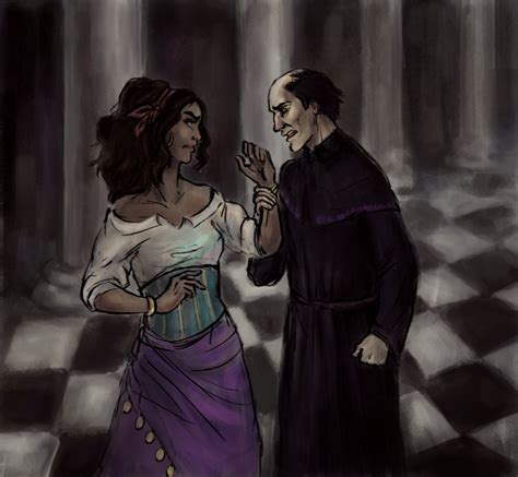 Esmeralda and Frollo by marinka18 on DeviantArt