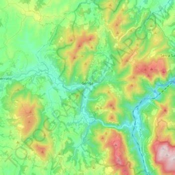 Genga topographic map, elevation, terrain