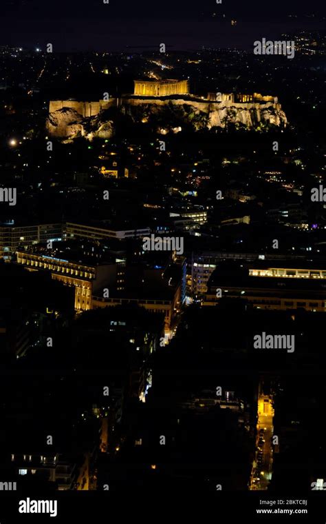 The Acropolis at night. Athens, Greece Stock Photo - Alamy