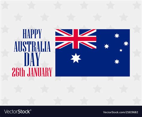 Happy australia day 26 january text Royalty Free Vector