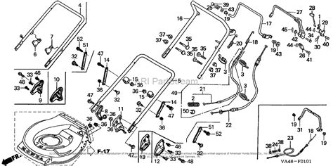 Honda HRC216K1 HXA LAWN MOWER, USA, VIN# MZAN-6100001 TO MZAN-6176480 ...