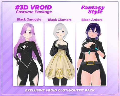 Vroid Clothing Pack, Doll Clothes, Vroid, Clothes, Costume, Kawaii ...