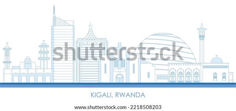 Outline Skyline Panorama City Kigali Rwanda Stock Vector (Royalty Free ...